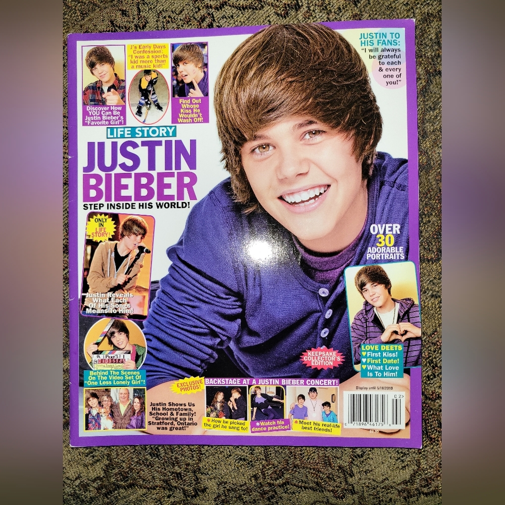 Justin Bieber Life Story-2 mags & 1 concert pictorial book (initialed by Justin) - Picture 10 of 14